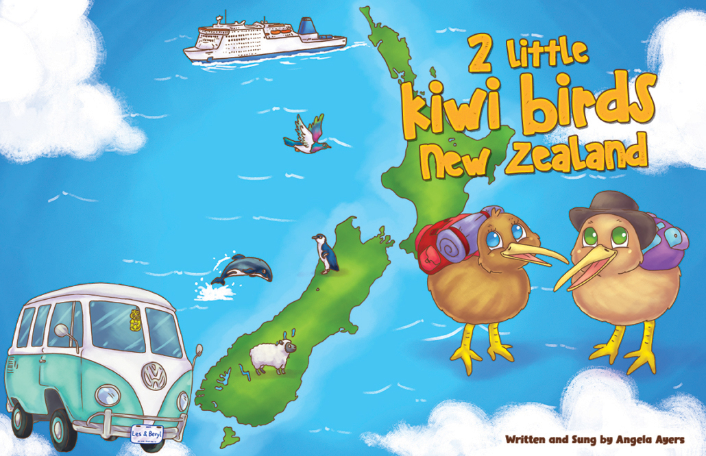 2 Little Kiwi Birds New Zealand
